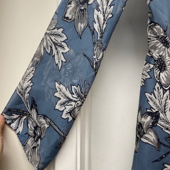 For Love & Lemons Sierra Silk Mini Dress Blue Floral EUC - Picture 11 of 15